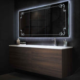 Espejo LED Rectangular | Control por interruptor de pared | Luz blanca fría - Reyze Seria Good Vibes Model 5